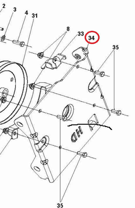 Input Housing Bracket 5015954-02 in the group  at Entreprenadbutiken (5015954-02)