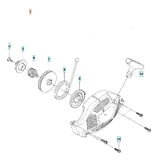 Starter Husqvarna 439 in the group  at Entreprenadbutiken (5793098-01)