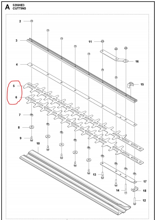 Cutting deck, Blade, 55 in the group  at Entreprenadbutiken (5821926-01)