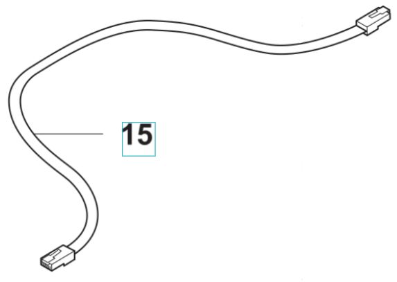 Cable Assembly Modular Jack 6/6 R 5893508-06 in the group Automower 415X - 2022 at Entreprenadbutiken (5893508-06)