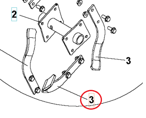 Left Blade Roto400 5986782-01 in the group  at Entreprenadbutiken (5986782-01)